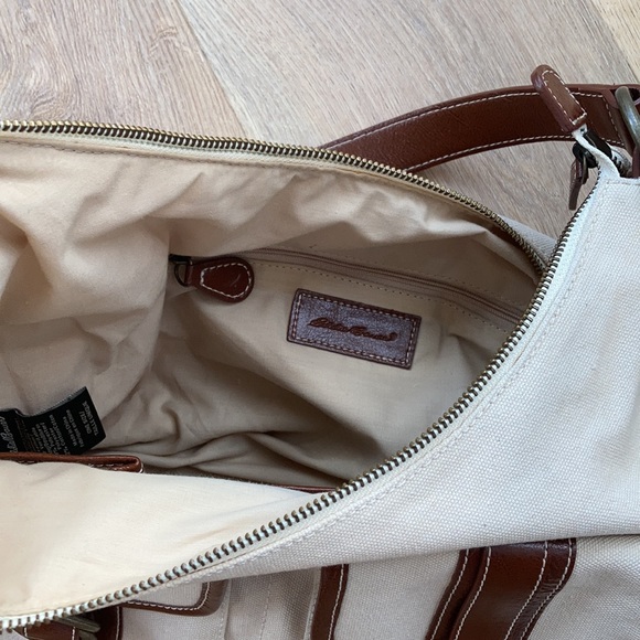Eddie Bauer canvas and leather handbag - Picture 6 of 13